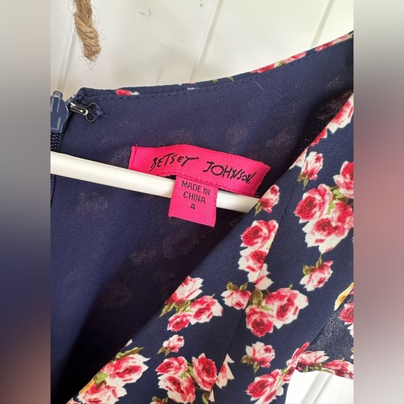 Betsy Johnson Fit and Flare Navy Blue Dress-Size 4 - Picture 2 of 8